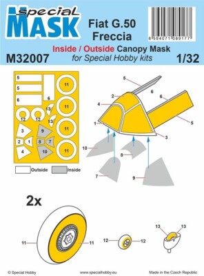 Special Hobby 100-M32007 - 1:32 Fiat G.50 Freccia MASK - Neu
