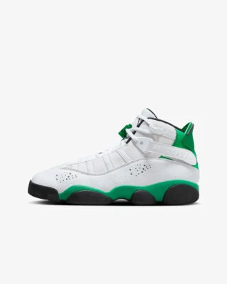 Air Jordan 6 Rings 323419-131 GS Youth White Lucky Green Basketball Shoes FD492