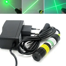 Locator 532nm 100mW Green Dot Line Cross Laser Module Generator 5V Adapter