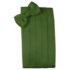 Men's Clover Satin Bow Tie and Cummerbund Set