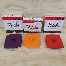 Velata Fun Fondue Warmer Lid Huckleberry Clementine Maraschino Purple Red Orange