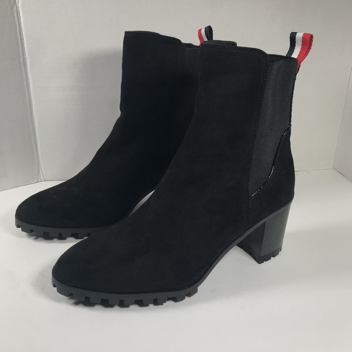Catherine Malandrino Black boots lug sole 10