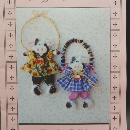 Country Cow Bells Doll Sewing Pattern - 16" Wall Hanging vtg 1990s Farm Animal - Picture 2 of 4