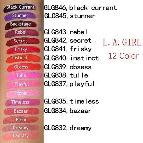 L.A Girl Matte Lip Gloss-Flat Finish Matte Pigment Gloss - All Colors - Picture 3 of 23