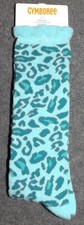 VINTAGE Gymboree - Teal Blue Leopard Cheetah Print Socks - Girls Size 5-7 - NWT 