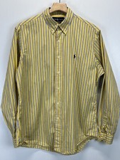 Vintage Mens Polo Ralph Lauren Button Up Shirt Sz L GUC Striped Custom Fit