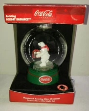 VINTAGE STYLE COCA-COLA " POLAR BEAR W PRESENT" ORNAMENT 