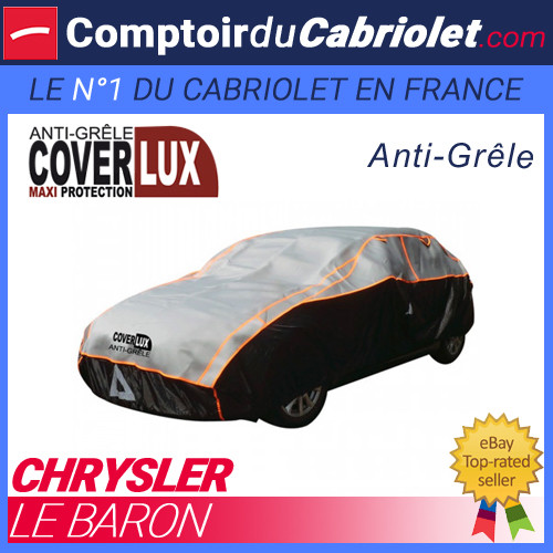 Bâche protection anti-grêle pour Chrysler Le Baron, housse Coverlux étanche et antichoc