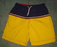 VTG TOMMY HILFIGER SMALL SHORTS COLOR BLOCK SWIM OCEAN BEACH TRUNK 2001 BOARD