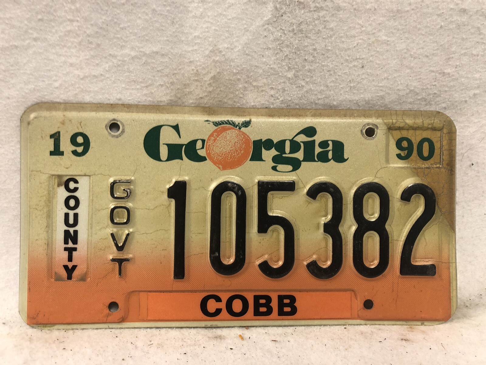 1990 Government License Plate eBay