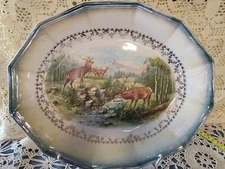 Antique Stagg Bucks Sterling China Platter