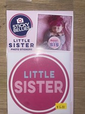 Sticky Bellies Little Sister Girls 4 Stickers Total