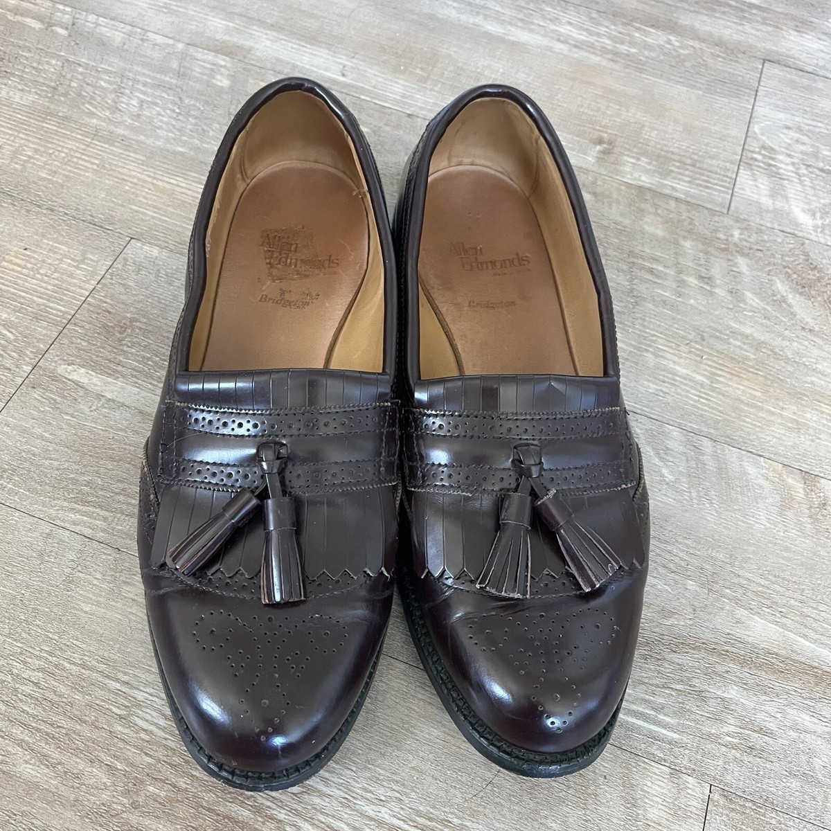 Allen Edmonds Bridgeton Shoes Mens 9.5D Burgundy Leather  display picture 3