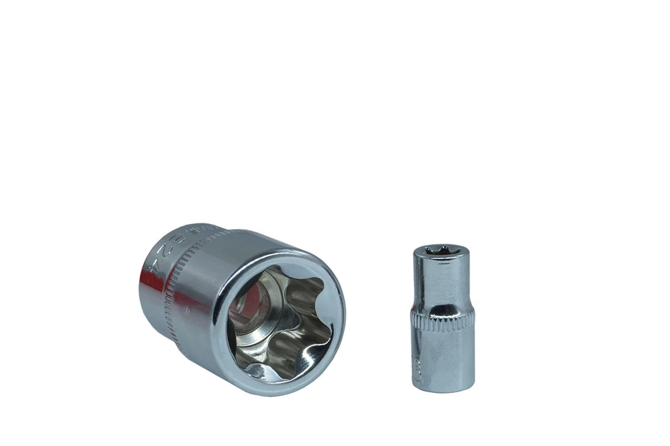 SET chiavi a bussola torx attacco 1/4" 3/8" 1/2" femmina da 4-24 mm 14 PZ - Immagine 2 di 3