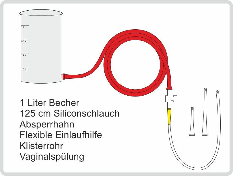 Irrigator-Set  für Darm und Unterleib mit inkl. flexibler Einlaufhilfe, 1 Liter - Bild 2 von 2