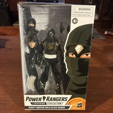 Hasbro Power Rangers Lightning Collection Ninja Black Ranger Figure w Weapon