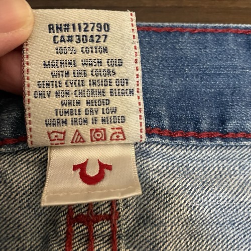 True Religion Ricky Big T Flap Straight Jeans Size 38 - Picture 8 of 11