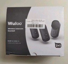 Wuloo Hands Free Wireless Intercom Doorbell Home Classroom, 2 Indoor 1 Outdoor