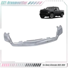 Chrome Split Front Bumper Fit For Chevy Silverado 2022-2024 Face Bar Replacement