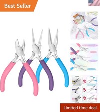 Jewelry Pliers Set for Professionals - Needle Nose, Round Nose  Wire Cutters