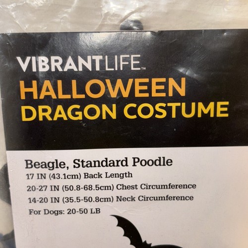 Costume Halloween Cane Drago Blu Vita Vibrante Taglia Med 20-50 Lbs ha tutti i pezzi - Foto 6 di 12