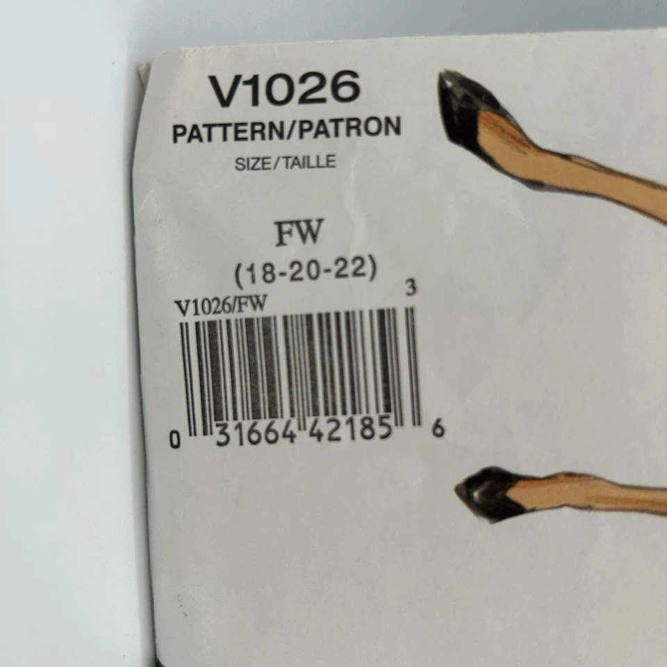 Vogue American Designer, Badgley Mischka, V1026, Dress & Belt, SZ 18 - 22 - Image 3 of 4