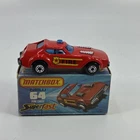 Vintage Matchbox Superfast 75 Fire Chief 64 Boxed Car  Lesney Made In England