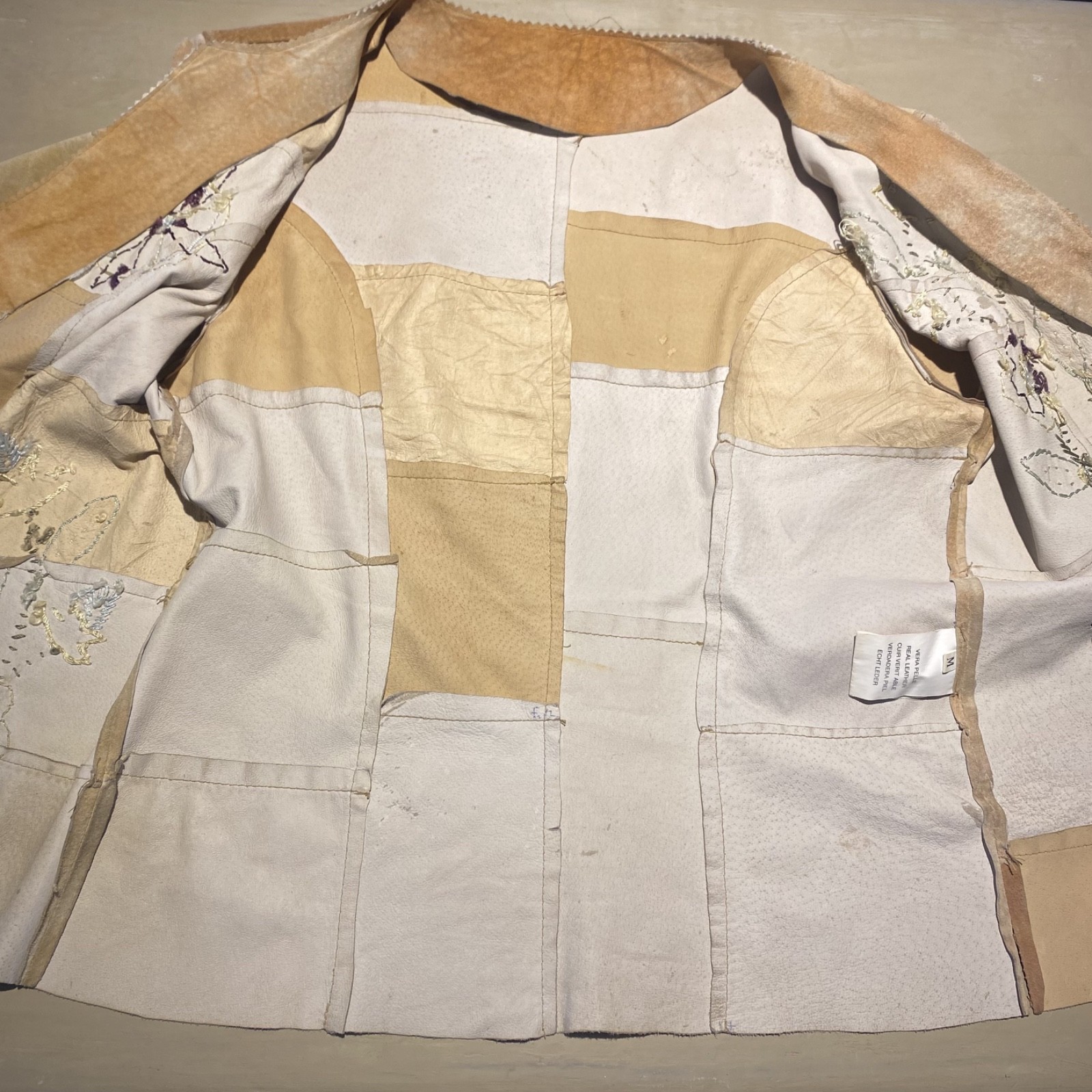 Vintage Patchwork Embroidered Leather Women's Shi… - image 4