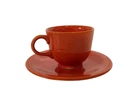 Vintage RED ORANGE FIESTA Homer Laughlin Cup and Saucer