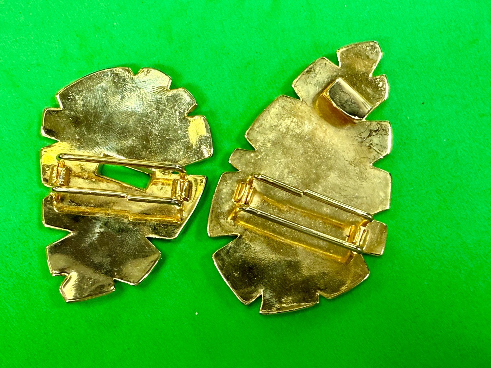 Unique Leaf Leaves Interlocking Two Piece Vintage… - image 21