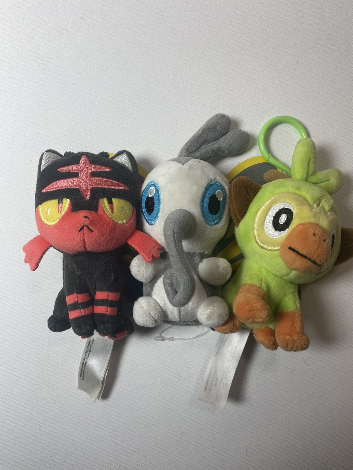 Pokemon Center Plush Lot of 3 Pokedoll Toys, Grookey, Litleo
