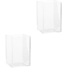 2pcs Clear Fish Tank Multi-function Goldfish Tank Transparent Betta Tank Office