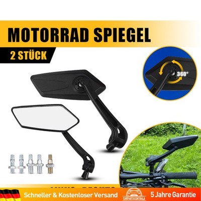 2x Spiegel Set Paar Spiegelset für Roller Motorrad Quad universal M8 M10 Gewinde