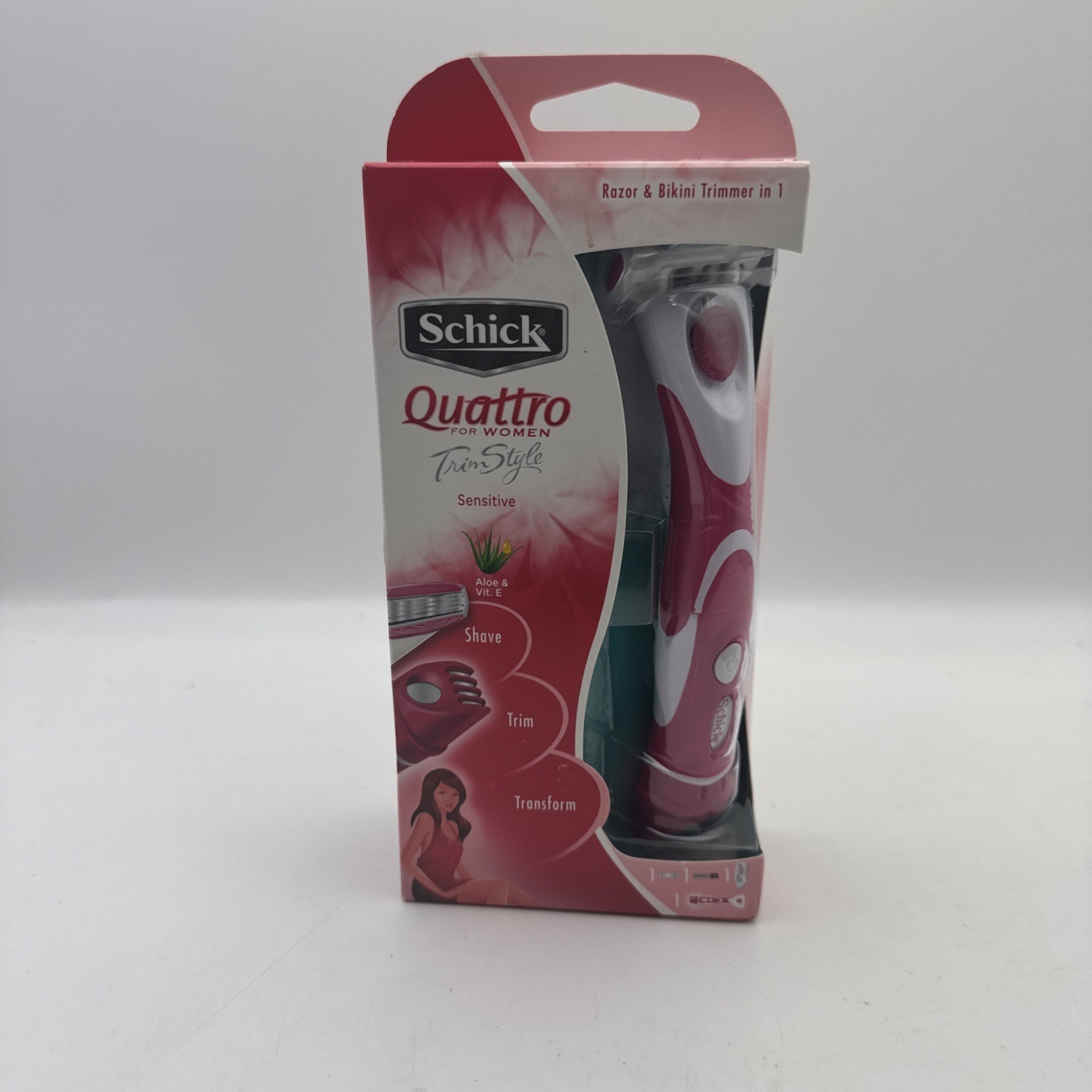 Schick Quattro Bikini Trimmer TrimStyle Razor Blade Cartridge Shaver Quatro Pink