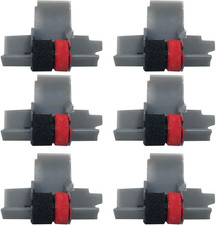 'Package of Six Canon P23-DH V Calculator Ink Roller, Black and Red, Compatible