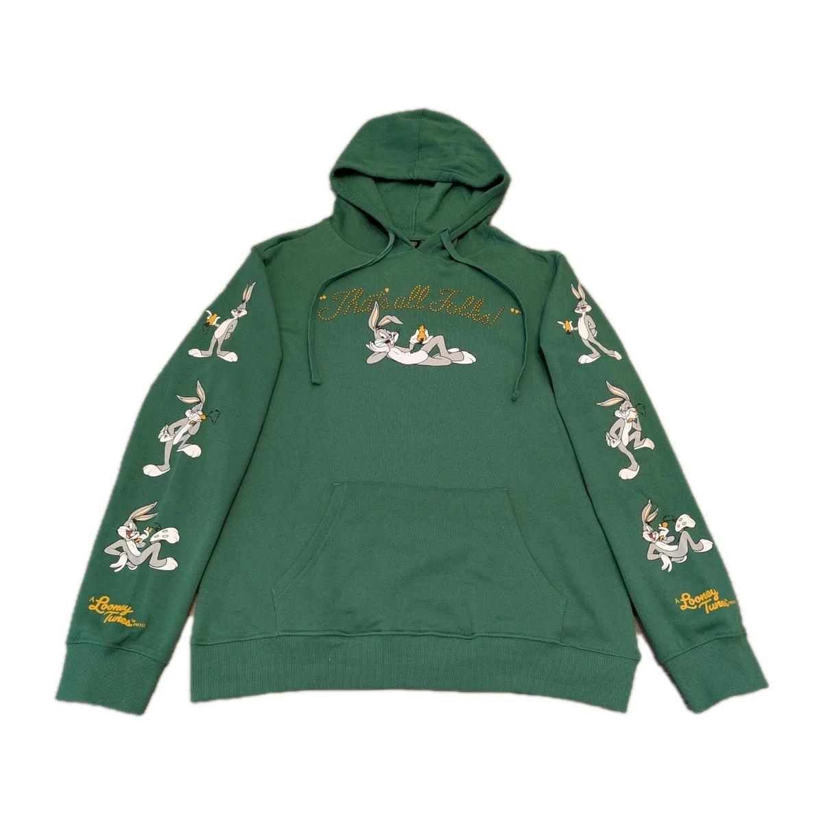 Sweat à Capuche Unisexe Looney Tunes Bugs Bunny, Taz, Sylvester & Tweety - Neuf Sans étiquette