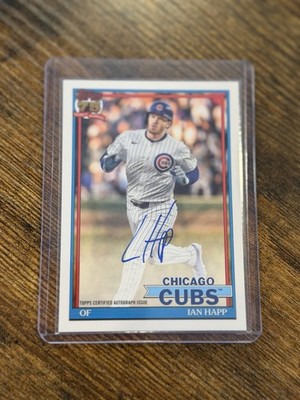 2026 Topps #91A-IH Ian Happ 1991 Topps 75th Anniversary Design Auto Cubs