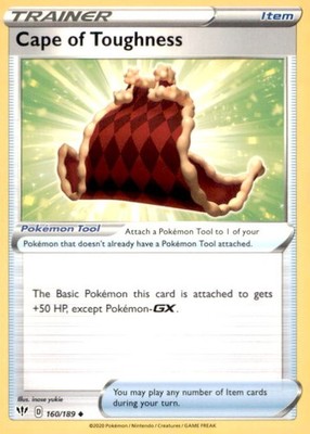 CAPE OF TOUGHNESS 160/189 UNCOMMON DARKNESS ABLAZE POKEMON NEAR MINT