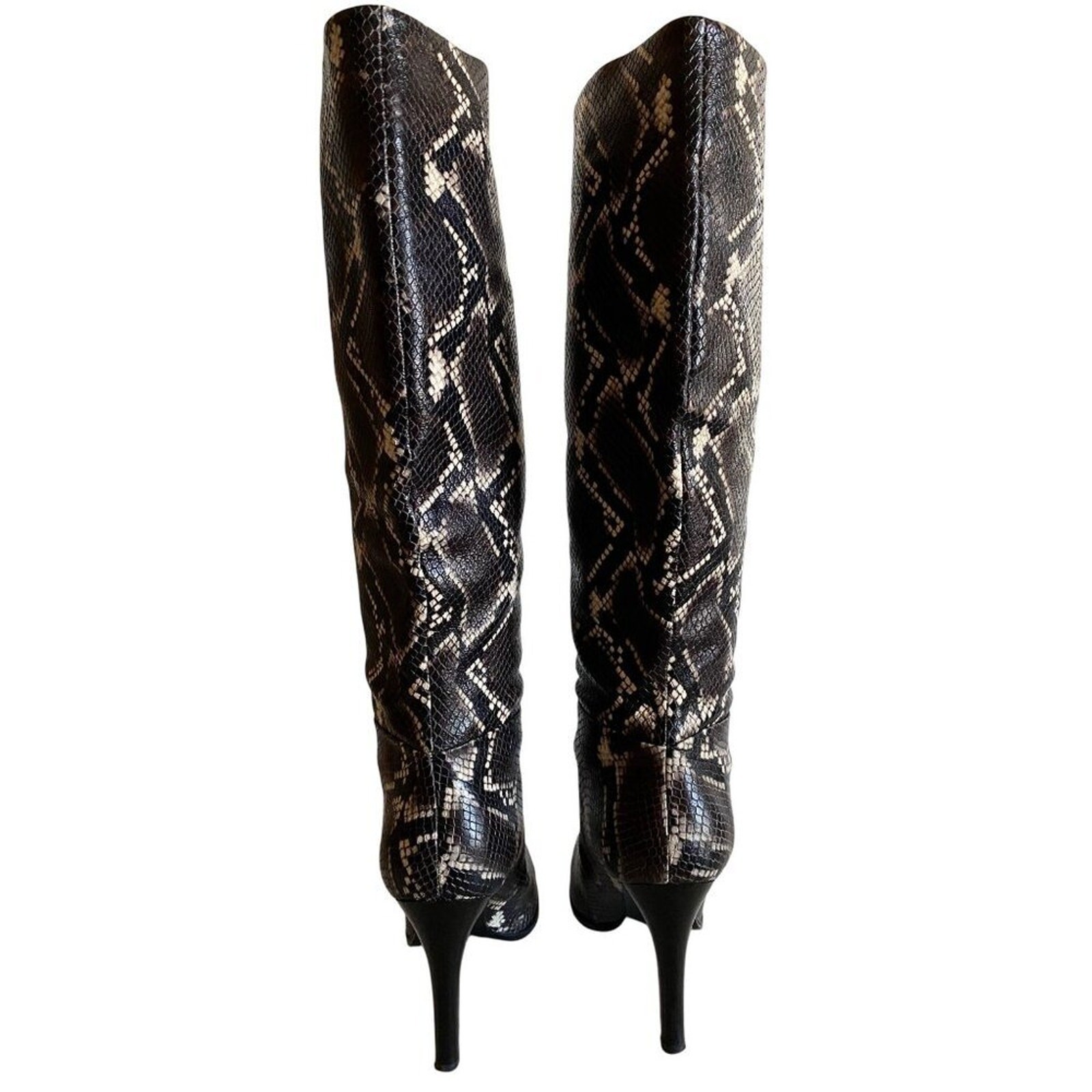 Sigerson Morrison Python Embossed Knee High Leath… - image 6