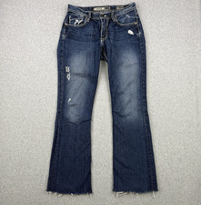 Bke Jeans Mens 31x31 Blue Fulton Bootcut Low Rise Western Distressed Denim