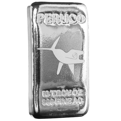 10 oz Silver Bar PERUCO - The Whale .999 Silver Bullion Bar #A711