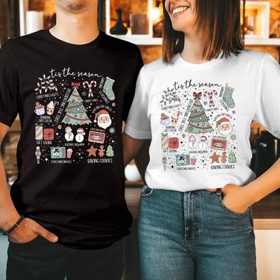 Tis the Season Weihnachtsshirt Cozy Holiday Xmas Lights Deko Geschenk Top T-5125