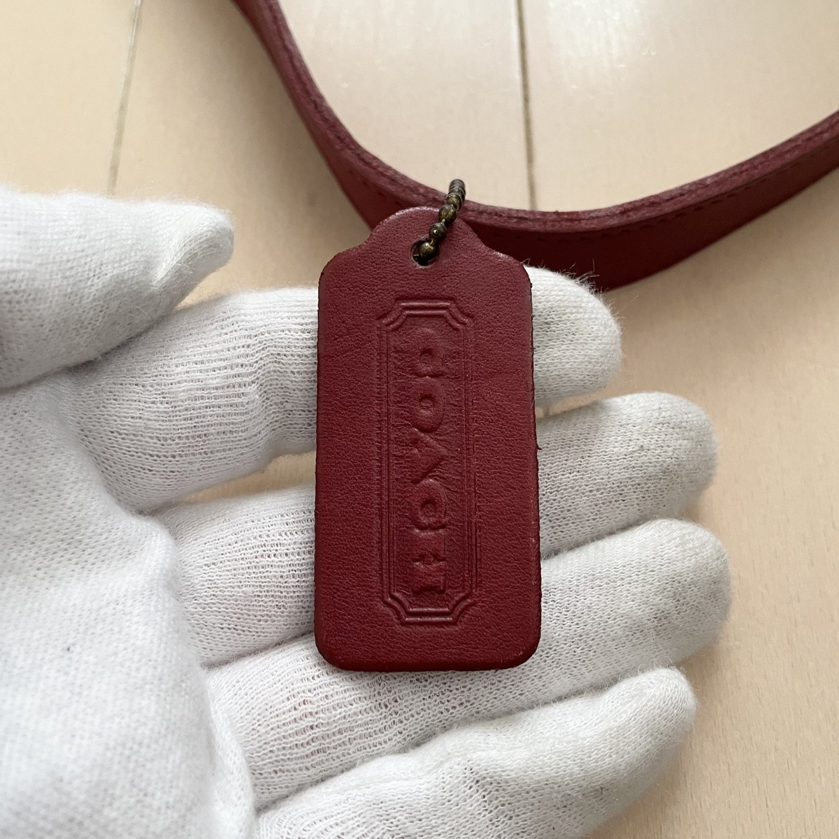COACH Vintage Turnlock Crossbody Bag 9978 Red Leather Shoulder USA 