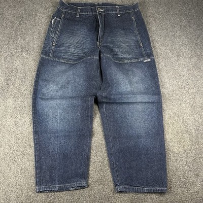 Joker Brand Embroidered Jeans 36x27 Men's Blue Vintage Y2K Tapered