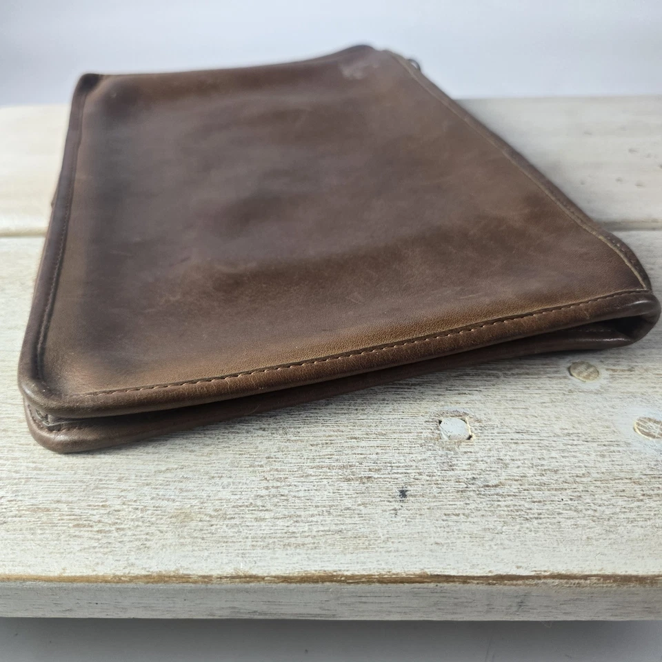 Bolso sin asas COACH vintage años 70 cremallera utilitario billetera cosmético grueso estuche RARO  Foto 4 de 4