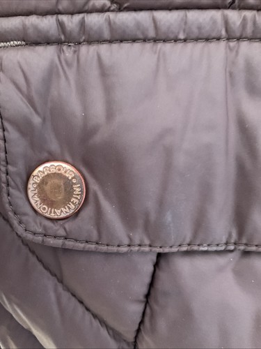 BARBOUR INTERNATIONAL WOMENS AUTOCROSS QUILT JACKET COCOA SIZE 12 FITS LIKE A 10 - Picture 7 of 19