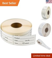 500 Stickers Use by 1 x 2 Inch Dissolvable Food Storage Labels for Containers