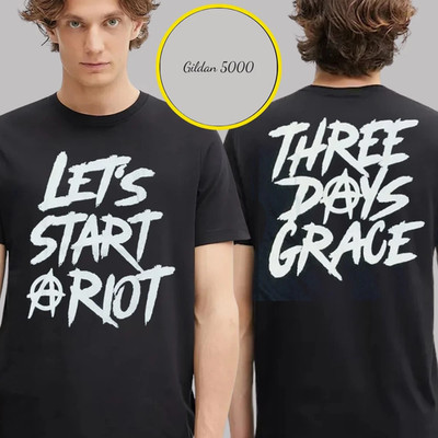 Three Days Grace Venue Tee Start A Riot Two Sided Unisex T-Shirt