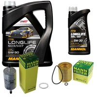 Mann Inspektionspaket 6L Mannol Longlife 504/507 5W-30 FüR Mazda 3 2.3 MPS Turbo