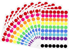 700 PCS Dot Stickers 3/4 Inch Color Coding Labels round Colored Dot Stickers, 10